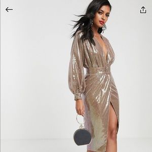ASOS Design Open Back Sequin Dress